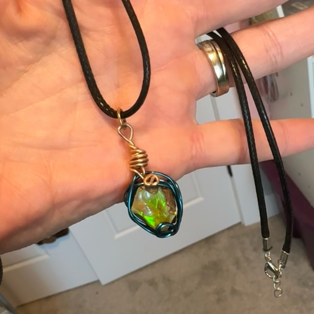 Colorful Rough Opal Necklace - Picture 6 of 9
